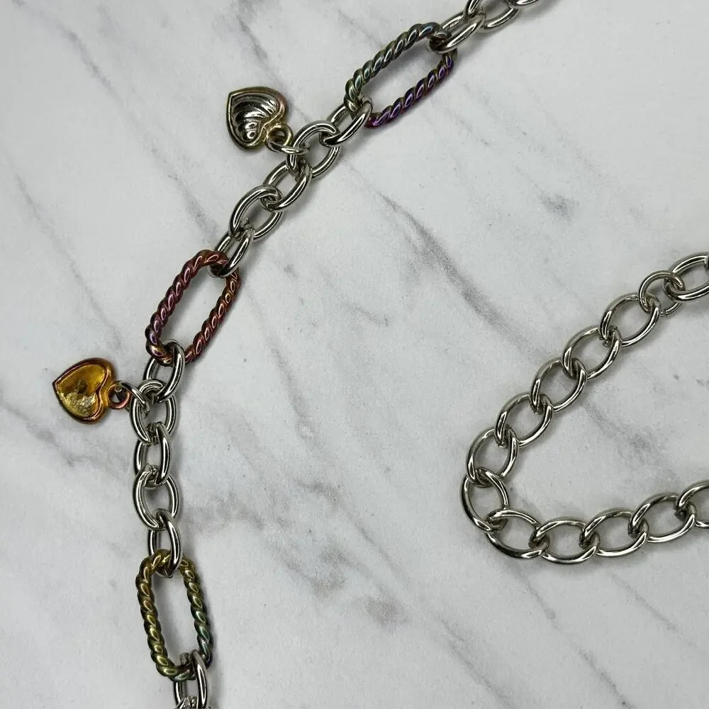 Heart Charm Silver Gold Chain Belt 2X/3X (2X/3X) ✨